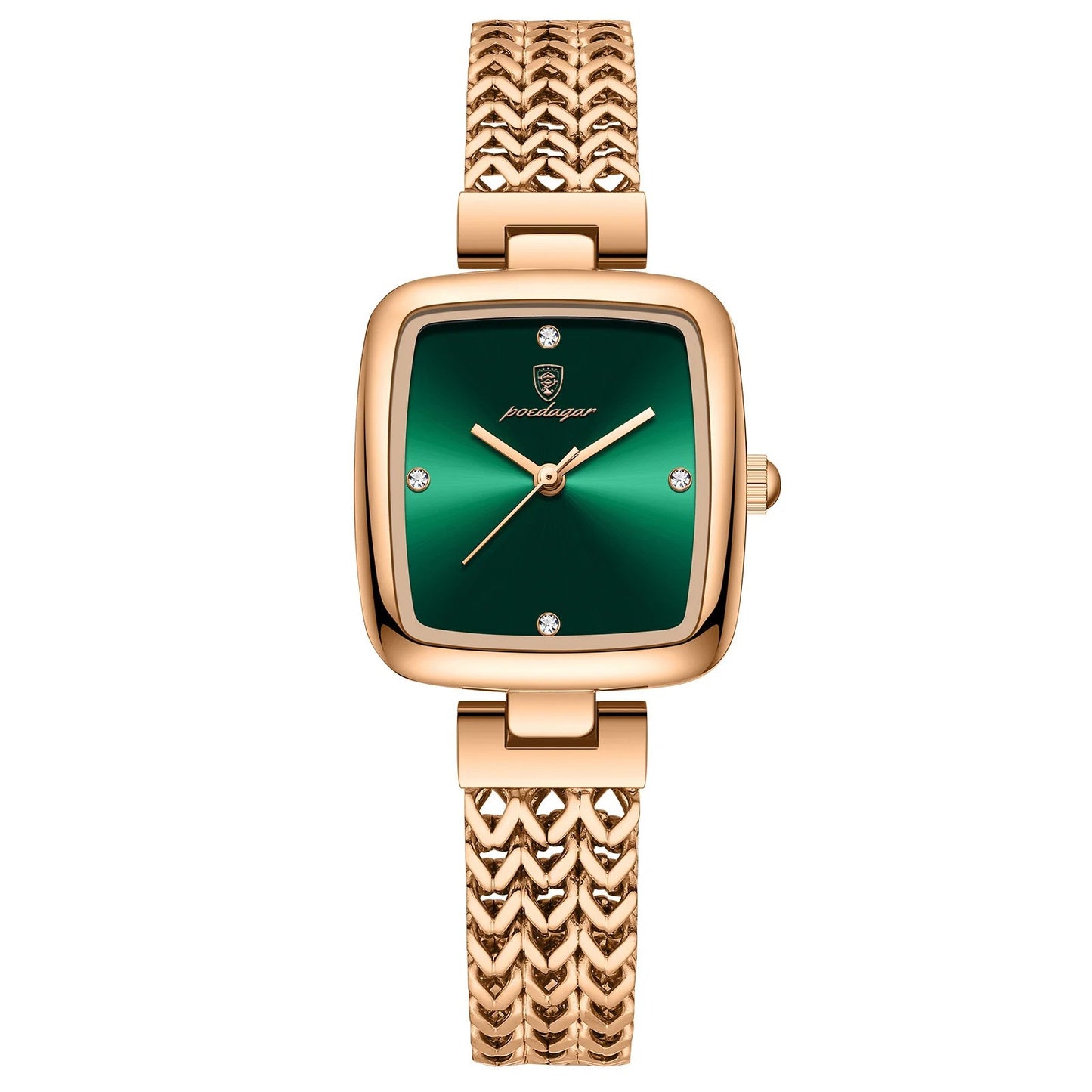 POEDAGAR Luxury Square Lady's Watch